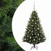 vidaXL Mākslīgā Ziemassvētku eglīte ar rotājumiem 120 cm 150 LED