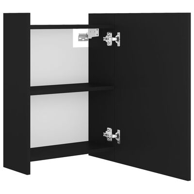 vidaXL vannasistabas spoguļskapītis, melns, 62,5x20,5x64 cm
