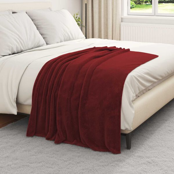 vidaXL Pledu segas 6 pcs Bordo sarkans 130 x 150 cm Flīss
