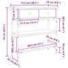 vidaXL konsoles galdiņ&scaron;, koka krāsa, 72,5x25x75 cm, inženierijas koks