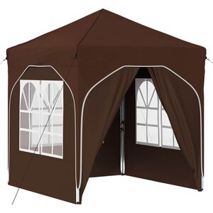 vidaXL Pop-up svinību teltis 192 x 192 x 245 cm Brūna