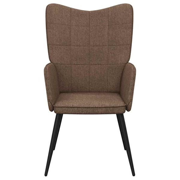 vidaXL atpūtas krēsls, brūns audums