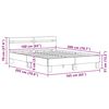 vidaXL Gultas rāmis Artisānā ozols 160 x 200 cm Inženierijas koks