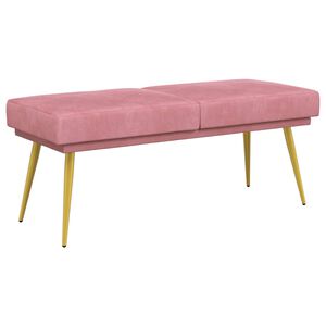 vidaXL Divslāņu sola Rozā 120 x 45 x 46 cm Samts