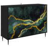 vidaXL Puse WIJHE Melns ozols 102 x 33 x 76 cm Inženierijas koks