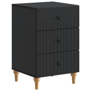 vidaXL Nakts skapītis Melns 43x 41 x 66,5 cm Inženierijas koks