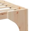 vidaXL Gultas rāmis Brūna 160 x 200 cm Ciets priedes koks
