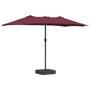 vidaXL Dārza parasols Bordo sarkans 385 x 209 x 244 cm Poliesters