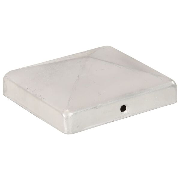 vidaXL stabu cepurītes, 6 gab., cinkots metāls, 101x101 mm