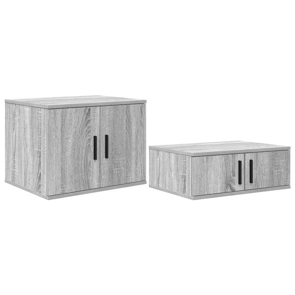 vidaXL Skapītis 2 pcs Pelēks Sonoma 108 x 41 x 40 cm Inženierijas koks