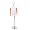vidaXL Regulējams 120-150 cm manekens ar pamatni Unisex PP Balts
