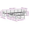vidaXL Āra dīvānu komplekts 9 pcs Dabiska Cietā akācijas koks