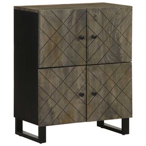 vidaXL kumode, melns, 60x33x75 cm, mango masīvkoks
