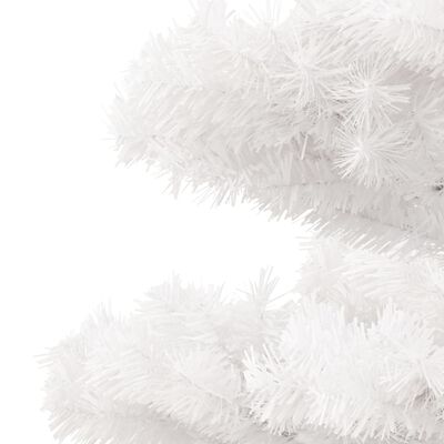 vidaXL mākslīgā Ziemassvētku egle podā, spirālveida, balta, 180 cm