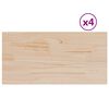 vidaXL galda virsmas, 4 gab., 90x45x2,5 cm, taisnstūra, priedes koks
