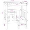 vidaXL suņu gulta, 65,5x50,5x70 cm, priedes masīvkoks