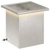 vidaXL Dārza puķu kaste ar LED Sudraba 30 x 30 x 30 cm