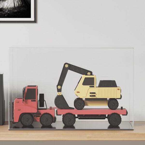 vidaXL vitrīnas kaste, caurspīdīga, 56x36x37 cm, akrils