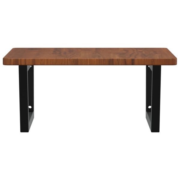 vidaXL izlietnes plaukts, stiprināms pie sienas, tērauds, ozola koks