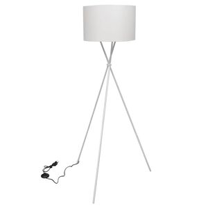 vidaXL grīdas lampa ar statīvu, 139 cm, balta