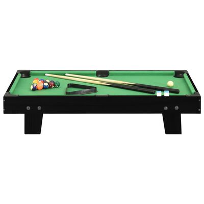 vidaXL mini biljarda galds, 92x52x19 cm, melns ar zaļu