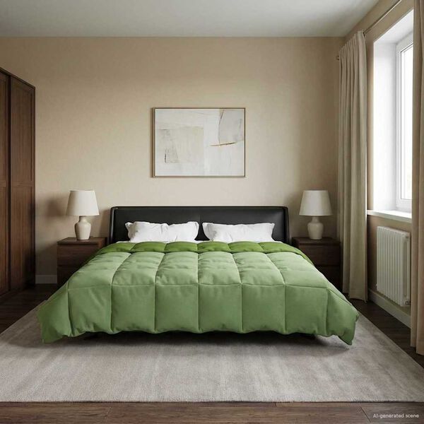 vidaXL Vasaras segas Tiltiņ&scaron; Zaļa 220 x 260 cm Mikro&scaron;ķiedra