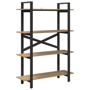 vidaXL Grāmatu plaukts 4 līmeņi 100 x 33,5 x 140 cm Inženierijas koks