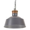 vidaXL griestu lampa, industriāls dizains, pelēka, 32 cm, E27