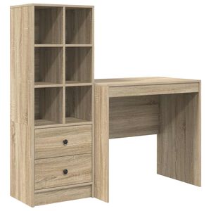vidaXL Galds Sonoma ozols 125,5 x 50 x 127 cm 2 gab.