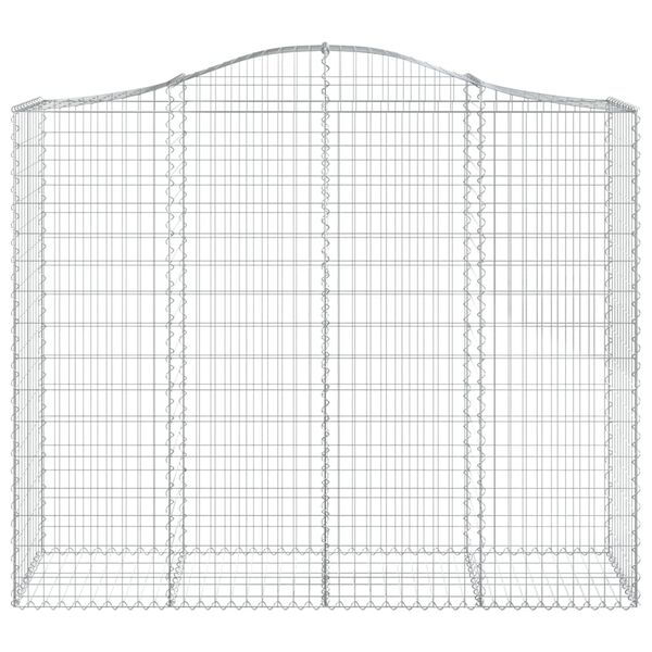 vidaXL arkveida gabiona grozi, 14gb., 200x50x160/180cm, cinkota dzelzs