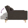 vidaXL 2-vietīga dīvāngulta ar 2 spilveniem un kājsoliņu, brūns audums