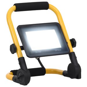 vidaXL LED prožektors ar rokturi, 30 W, vēsi balta gaisma