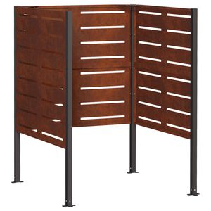 vidaXL Atkritumu tvertņu ekrāns 85 x 85 x 113 cm Novecināts tērauds