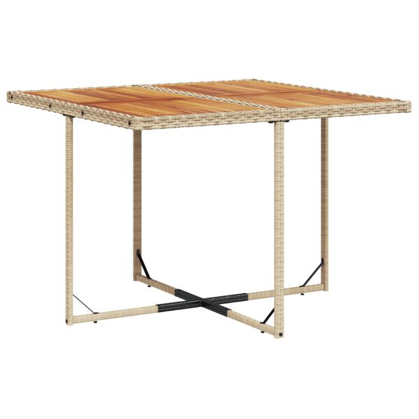 vidaXL 9-daļīgs virtuves mēbeļu komplekts ar matračiem, PE rotangpalma