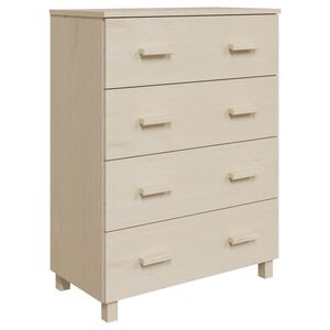 vidaXL kumode HAMAR, medus brūna, 79x40x103,5 cm, priedes masīvkoks