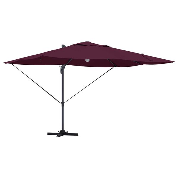 vidaXL Kāpelējošs Roma Parasol Sarkans un Melns 352 x 251 x 265 cm