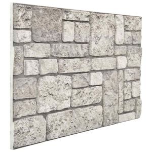 vidaXL Sienas paneļi 10 pcs Pelēka 100 x 50 cm EPS putas
