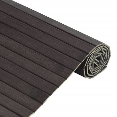 vidaXL paklājs, taisnstūra forma, tumši brūns, 70x300 cm, bambuss