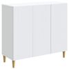 vidaXL Puse Balts 89 x 34,5 x 80 cm Inženierijas koks