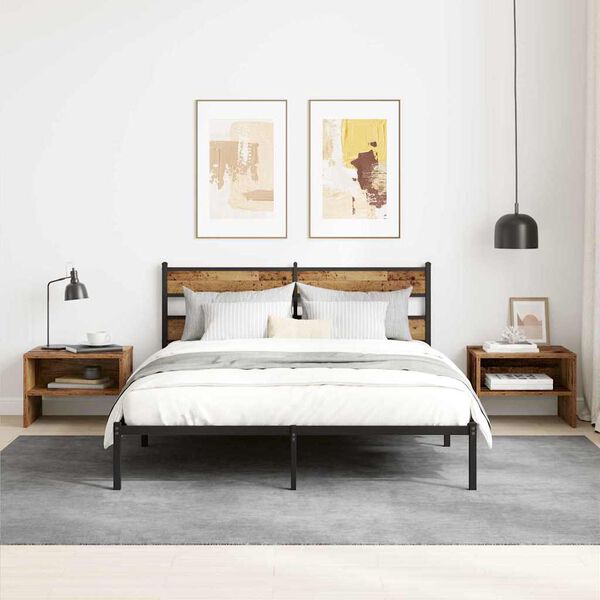 vidaXL Nakts skapītis Vecs koks 40 x 40 x 30 cm Inženierijas koks