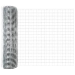 vidaXL Metinātās stieples žogs 10000 x 40 cm Sudraba