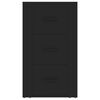 vidaXL kumode, melna, 40x33x70 cm, inženierijas koks
