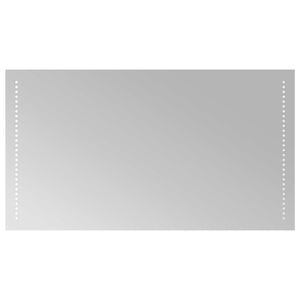 vidaXL LED vannas spogulis Caurspīdīgs 90 x 50 cm rūdīts stikls