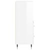vidaXL kumode, spīdīgi balta, 34,5x34x90 cm, inženierijas koks