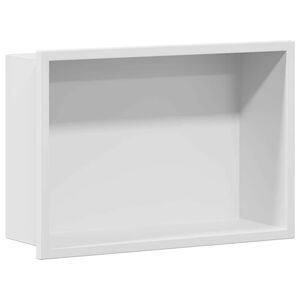 vidaXL Du&scaron;as ni&scaron;a Balts 30 x 20 x 9,5 cm Nerūsējo&scaron;s tērauds