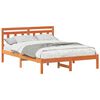 vidaXL Gultas rāmis Brūna 120 x 200 cm Ciets priedes koks