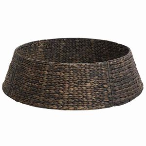 vidaXL Ziemassvētku koka apmale Apaļ&scaron; Melns 105 x 105 x 28 cm