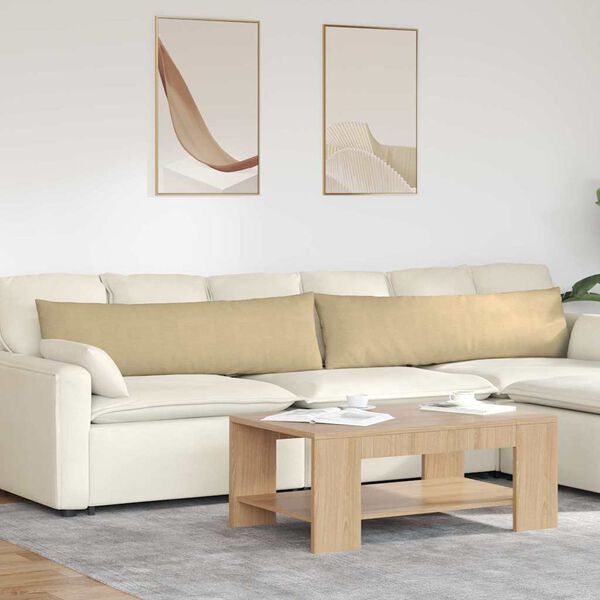 vidaXL Dīvāna spilveni 2 pcs Pelēki zaļa 145 x 40 cm Korduroja audums