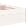 vidaXL gultas rāmis, balts, masīvkoks, 90x190 cm, vienvietīgs