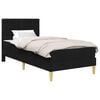 vidaXL Gultas rāmis ar matraci Melns 90 x 190 cm audums